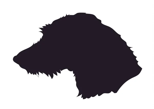 Dog portrait silhouette, vector — Stock Vector