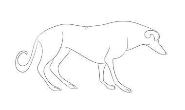 köpek standları, çizgiler, vektör