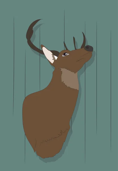 Portrait of a deer on a colored background — Stock Vector