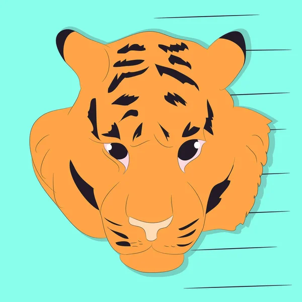 Портрет тигра на заднем плане — стоковый вектор