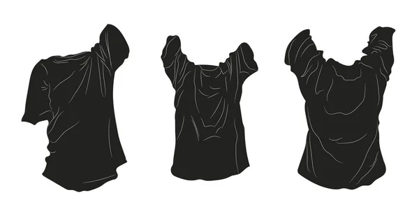 Vektor Illustration Der Kleidung Figur Silhouette Vektor Weißer Hintergrund — Stockvektor