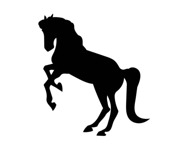 Horse Vector Illustration Silhouette Drawing Vector White Background — Stock Vector