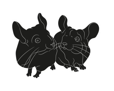 Fare vektör çizimi, çizim silüeti, vektör, beyaz arkaplan