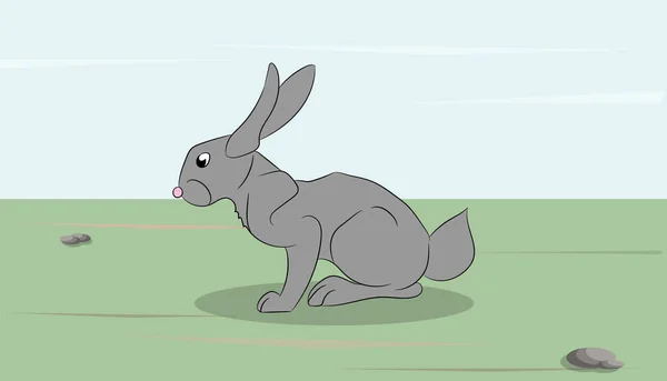 自然界中野兔的矢量图解 — 图库矢量图片