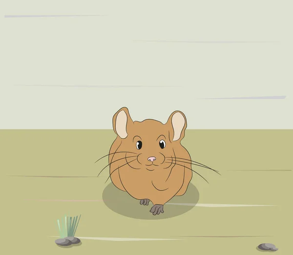 Vectorillustratie Van Een Muis Natuur Vector — Stockvector