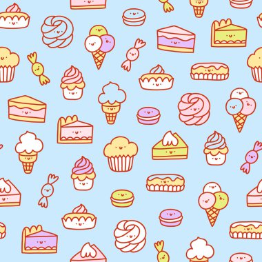 Süper tatlı tatlılar seamless modeli