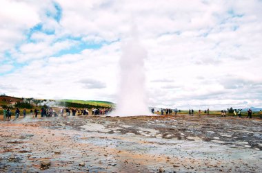 Strokkur, İzlanda şofben, doğal peyzaj