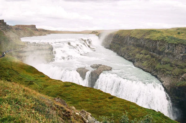 Piękny Wodospad Gullfoss Islandia — Zdjęcie stockowe