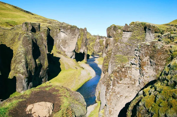 Fjadrargljufur Canyon Islândia — Fotografia de Stock