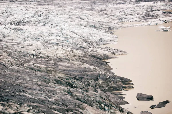 Svinafellsjokull Pezzo Primo Piano Del Ghiacciaio — Foto Stock