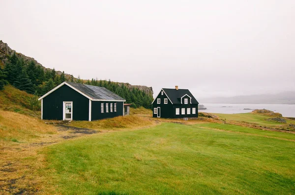 Typique Islande Maisons Vue — Photo