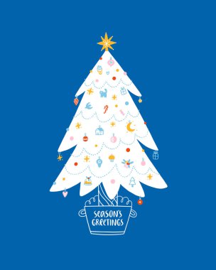 Oyuncaklar ile Sezon selamlar Noel ağacı