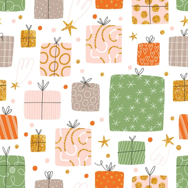 Wrap a present seamless pattern — Stock Photo, Image