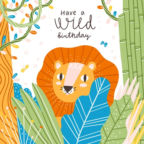 Have a wild birthday — Stock Vector