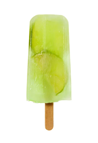 Paleta de fruta de lima aislada sobre fondo blanco . —  Fotos de Stock