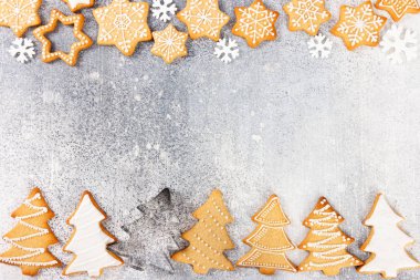 Christm şeklinde zencefilli kurabiye Noel desen