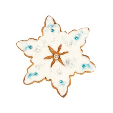 Kar tanesi isol şeklinde Geleneksel Noel zencefilli