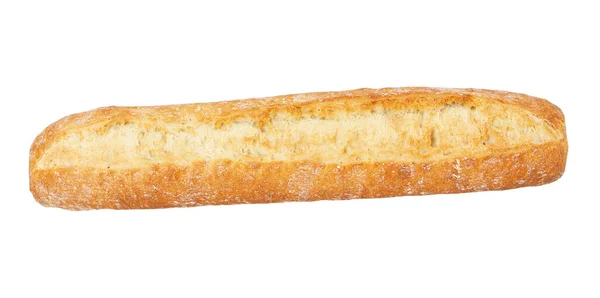 Wheat French Baguette Crisp Isolated White Background Top View — Stock Photo, Image