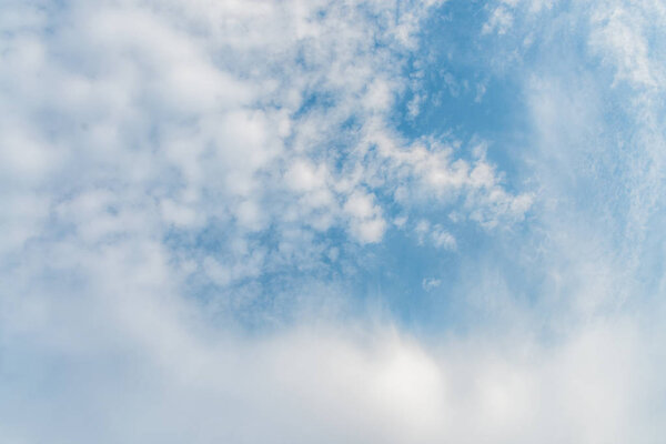 Summer sky and beautiful sun in the blue sky with clouds