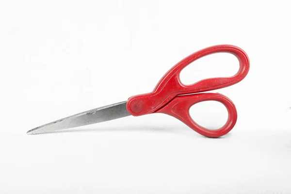 Red Scissors Isolated White Background — Stock Photo, Image