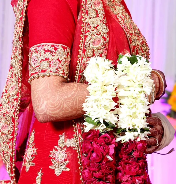 Indian Wedding Garlands Jaimala Ceremony — Stock Photo, Image