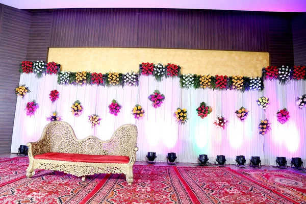 Beautiful Stage Decoration Wedding Ceremony — Stock Photo, Image