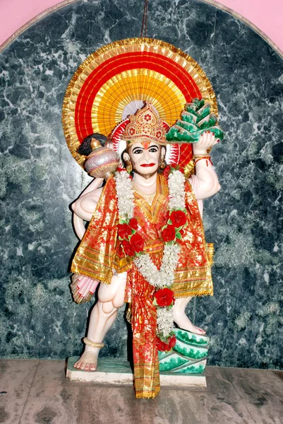 Uma Estátua Deus Hindu Hanuman Templo — Fotografia de Stock