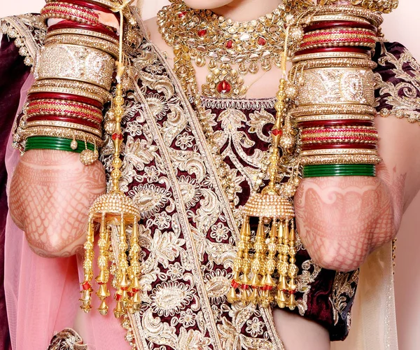 Bijoux Mariée Mariage Indien — Photo