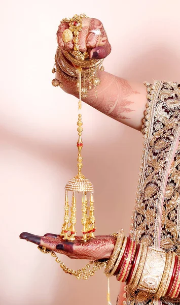 Bijuteriile Miresei Nunta Indiană — Fotografie, imagine de stoc