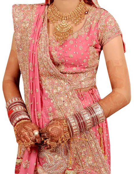 Trouwjurk Indische Bridal Weergegeven — Stockfoto