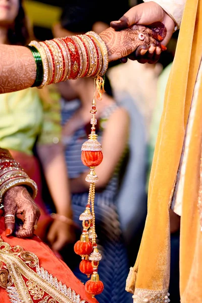 Bride & Groom Hand\' Together in Indian Wedding