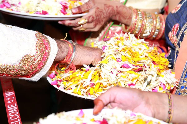 Ritual de nunta indian Ceremonie de bun venit — Fotografie, imagine de stoc