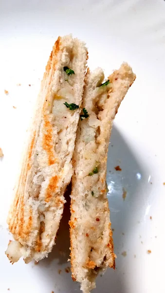 Hausgemachtes Gegrilltes Käsesandwich Zum Frühstück — Stockfoto