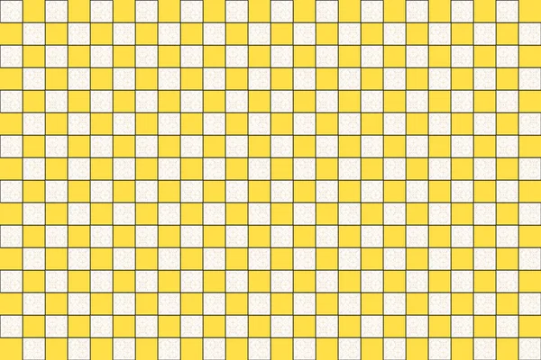 Abstraktní Bezešvé Vzory Žlutými Bílými Čtverci — Stock fotografie