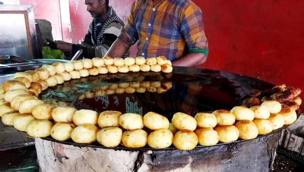 Lucknow Índia Novembro 2019 Aloo Tikki Costeletas Batata Frita Comida — Fotografia de Stock