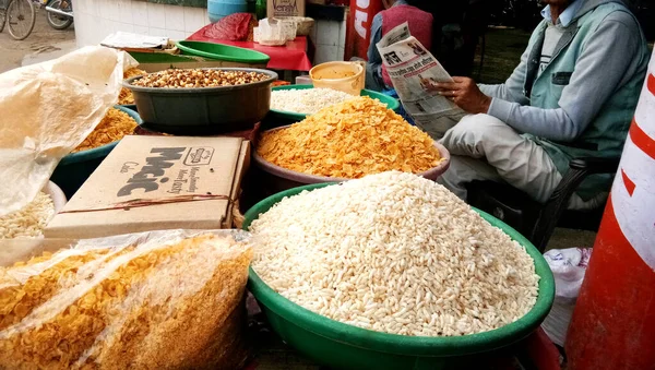 Gurgaon Gurugram Haryana India Липня 2019 Непізнаний Вуличний Торговець Продає — стокове фото