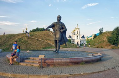 Yuri Dolgoruky Müzesi anıt Dmitrov Kremlin saklıdır. Dmitrov, Rusya.
