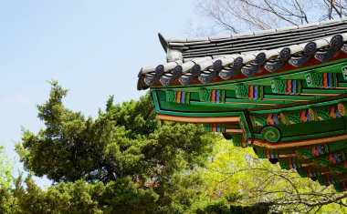 Eski Kore evin çatısı unsuru.