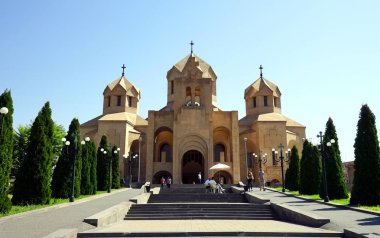 Erivan, Ermenistan - Eylül, 2018: St. Gregory ışığı Katedrali - Erivan'da Ermeni en büyük Katedrali