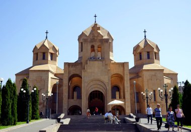 Erivan, Ermenistan - Eylül, 2018: St. Gregory ışığı Katedrali - Erivan'da Ermeni en büyük Katedrali