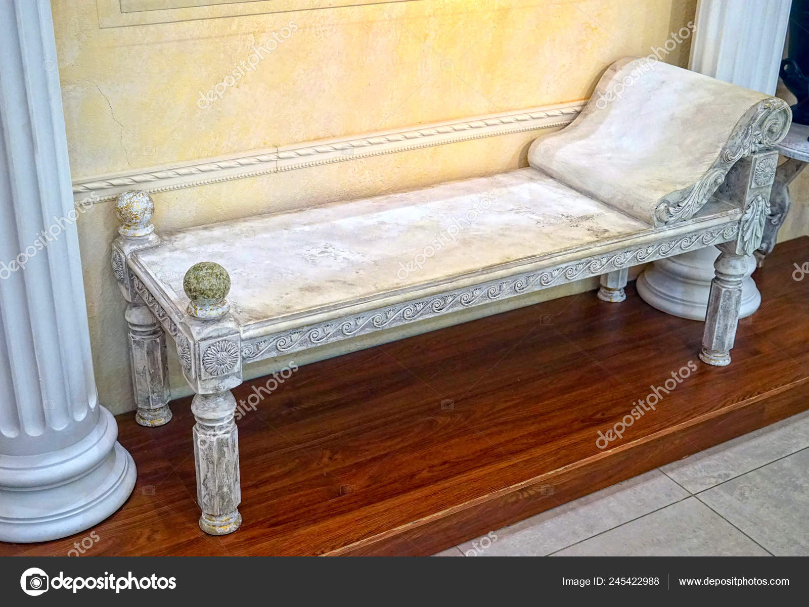 Ancient Roman Marble Antique Bed Stock Photo C Rateland 245422988