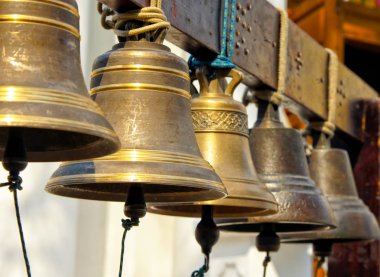 Kilise çanları yakın çekim .