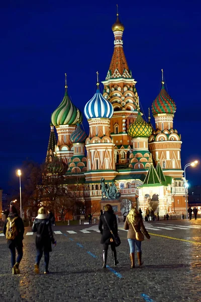 Moskva Ryssland Oktober 2016 Basils Katedralen Röda Torget — Stockfoto