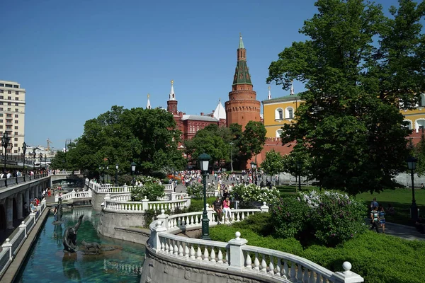 Moskova Rusya Haziran 2018 Rezervuar Manezh Meydanında — Stok fotoğraf