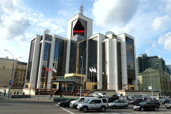 Moscou Rússia Junho 2018 Edifício Escritórios Lukoil Sretensky Boulevard — Fotografia de Stock