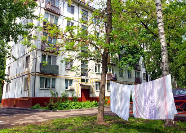 Linge Sèche Sur Corde — Photo