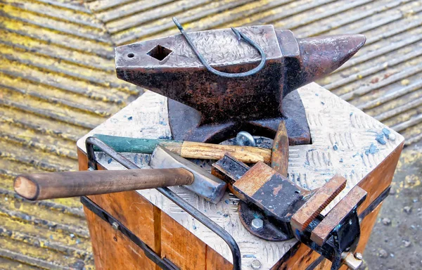 Blacksmith Tools Anvil — Stock Photo, Image