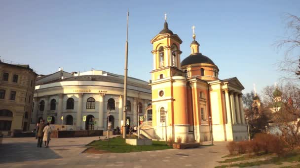 Moskau Russland April 2018 Kirche Von Varvara — Stockvideo