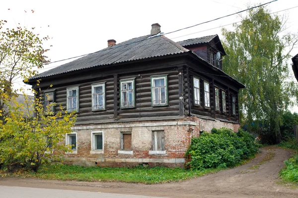 Uglich Russia April 2017 Old Wooden Buildings Old Part City — Stock Photo, Image