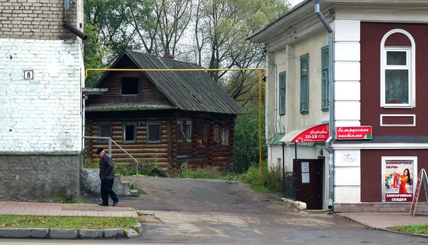 Uglich Russia April 2017 Old Wooden Buildings Old Part City — Stock Photo, Image